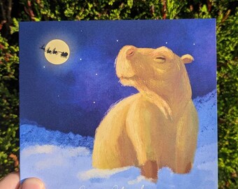 Capybara Christmas Card - Capy Christmas 2022