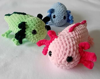 Crochet Axolotl Plush | Large Axolotl Soft Toy | Handmade Amigurumi Axolotl | Cute Axolotl Gift | Cuddly Plushie | UKCA Tested