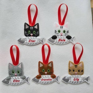 Christmas decoration, cat Christmas decoration, Christmas, gingerbread,felt Christmas decoration, pet decoration
