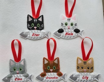 Christmas decoration, cat Christmas decoration, Christmas, gingerbread,felt Christmas decoration, pet decoration