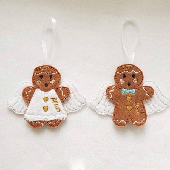 Traditional Christmas decorations, Christmas tree decorations felt, gingerbread men, gingerbread man tree decoration, felt christmas