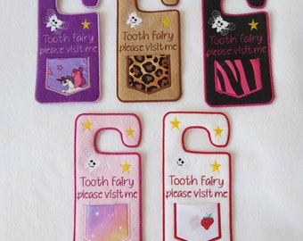 Tooth Fairy Door Hanger | Felt Tooth Holder for Kids | First Lost Tooth Gift | Tooth Fairy Pillow Alternative | Children’s Keepsake
