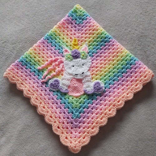 Unicorn Baby Blanket Crochet Baby Blanket New Baby Gift Etsy