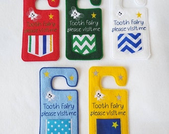 tooth fairy gift, tooth decor, kids door signs, tooth fairy, door hanger, kids gift for kids bedroom decor, tooth fairy pouch