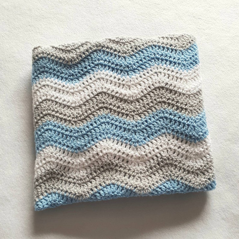 Crochet Blue Baby Blanket Crochet Blankets for Sale Baby Etsy UK