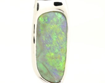 Australian Boulder Opal Silver Pendant - Pen554