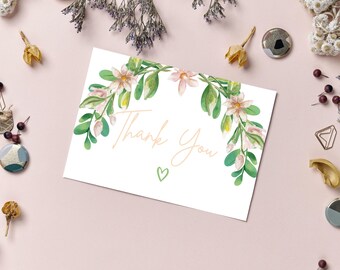 Szablon karty z podziękowaniami za przyjęcie z okazji narodzin dziecka w stylu akwareli i pasteli