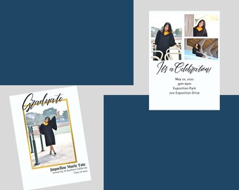 Edytowalny szablon zaproszenia na ogłoszenie o ukończeniu studiów