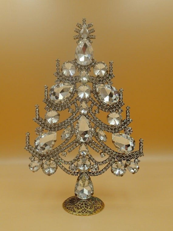 Table Top Christmas Tree | Colored | Luxury Czech Jewelry
