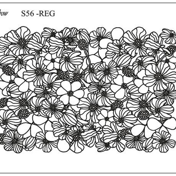 S56-fleurs de printemps-THERAINBOW sérigraphie pour pâte polymère, sérigraphie, sérigraphies, outils en argile polymère, Ecran en soie, fimo, Kato