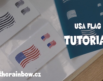 S44 - U.S.Flag - Silkscreen + free video tutorial, Silk Screen, Silkscreens,