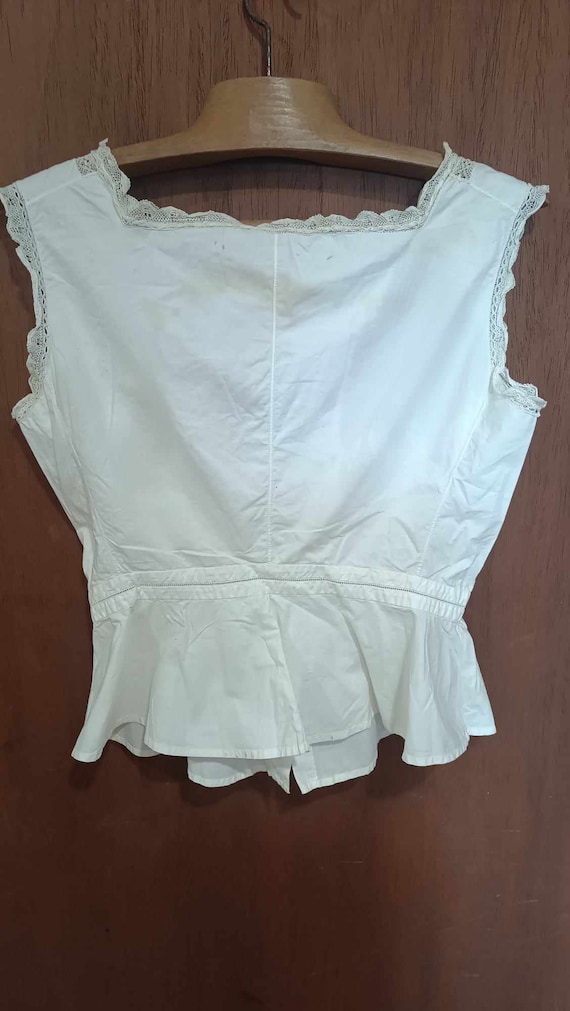 antique french lace corset cover camisole lingeri… - image 5