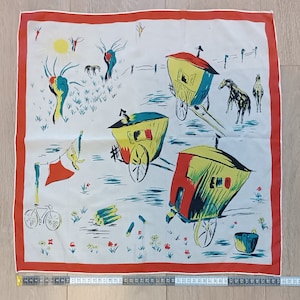 foulard soie vintage carré