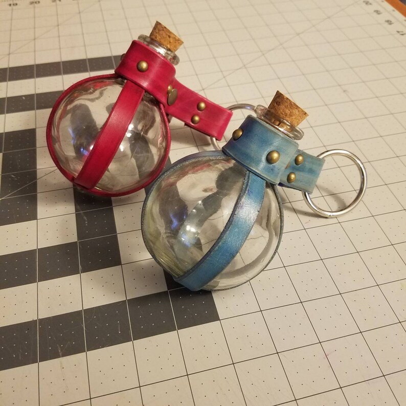 Leather Potion Bottle Holder Flask Etsy
