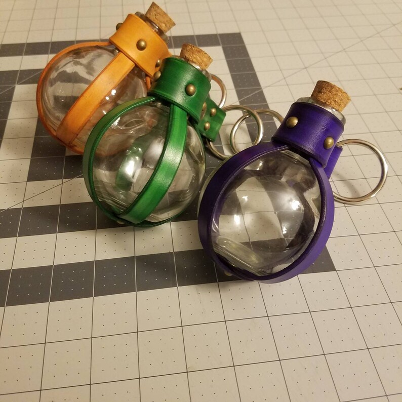 Leather Potion Bottle Holder Flask Etsy