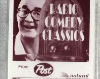 Radio Comedy Classics Post Natural Bran Flakes Collectors Cassette Tape 1988 Rare Perfect Made in USA Old 1930s Radio Show Cassette Tape Wow