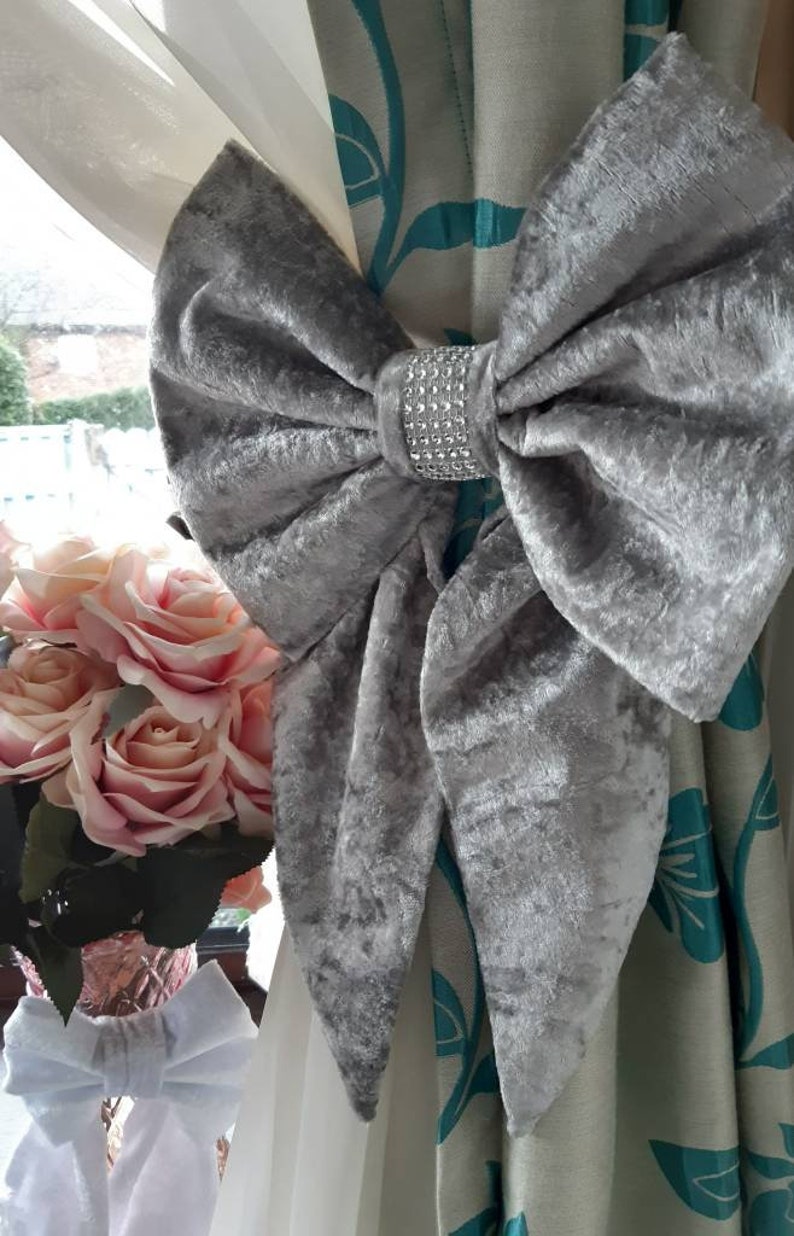 Bow Curtain Tie Backs x 2 Etsy