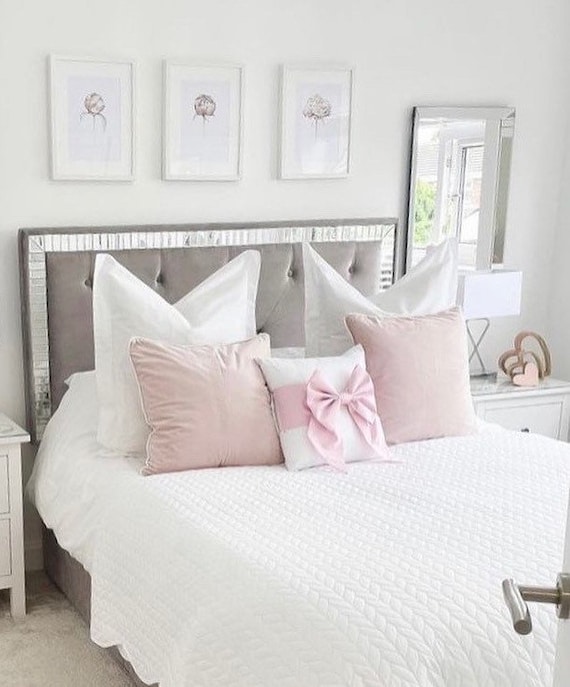 Pink Cotton Bow Cushion Etsy Canada