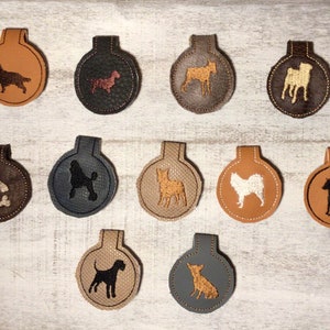 Hundemarken Tasche/ Anhänger aus Kunstleder