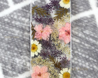 iphone X pressed flower iphone 6s case iphone 6 case clear, iphone se case floral, iphone 7 plus case flowers, iphone 5s case, iphone 8 tpu