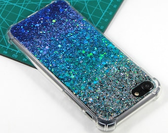 Ocean Blue teal sparkle Glitter case cover Iphone 13 Pro Max case Iphone 13 case Iphone 12 Pro case Iphone 11 Pro case Iphone Xs Max case