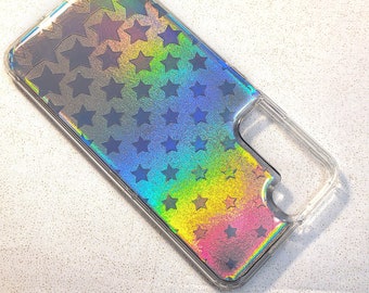 Unique star Holographic Effect Case with Optional Phone stand holder for Samsung A73 5G case Samsung S22 Ultra case Google Pixel 6A case