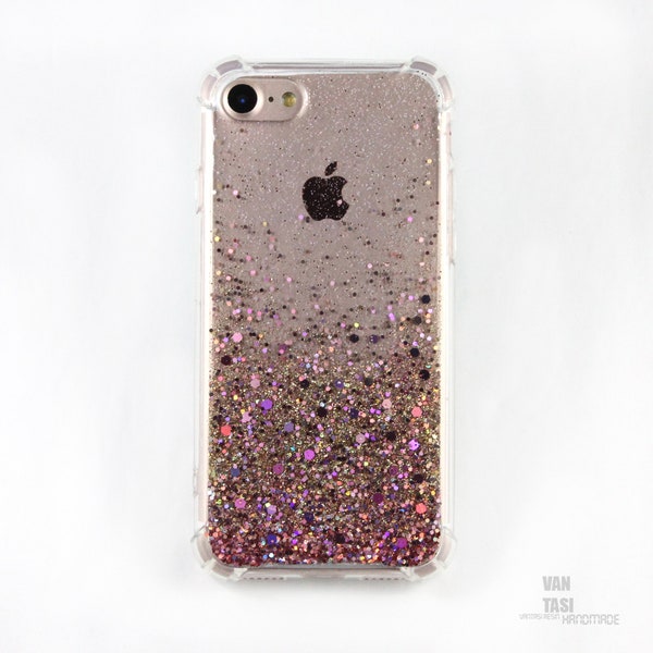 Rose Gold Glitter Phone case For Iphone 13 case Iphone 13 Mini case Iphone 12 Pro Max case Iphone 11 case gift for niece, Gift for  14 15