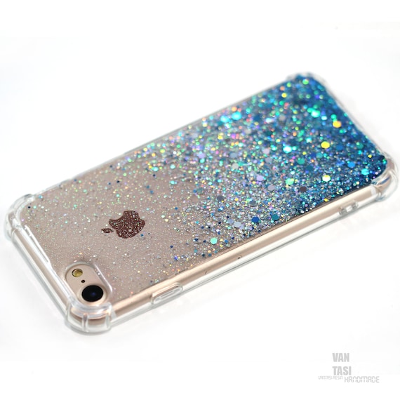 Blue Silver Sparkle Glitter Iphone 12 Case Iphone 12 Pro Max Etsy