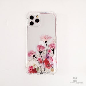 For Iphone 13 Pro case Iphone SE 3 case Google Pixel 6 Pro case Samsung S22 Ultra case Samsung S21 FE   Pressed flower cherry Blossom Sakura