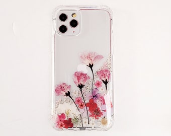 For Iphone 13 Pro case Iphone SE 3 case Google Pixel 6 Pro case Samsung S22 Ultra case Samsung S21 FE   Pressed flower cherry Blossom Sakura
