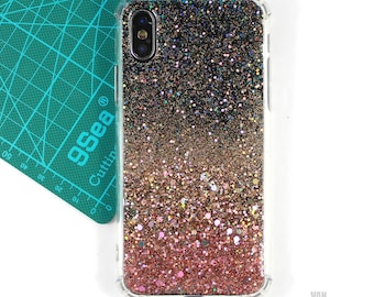 rose gold champagne sparkle Glitter case cover Iphone 13 Mini case Iphone 13 Pro Max case Iphone 12 Pro Max case Iphone se 2020 case