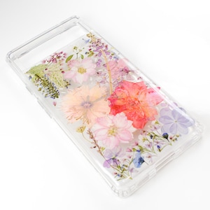 Pressed flower skin case cover real flowers, for Googl Pixel 8 Pro , Pixel 7 Pro , 7A , Samsung S24 Ultra , S23 Ultra  IPhone 15 Pro Max  14