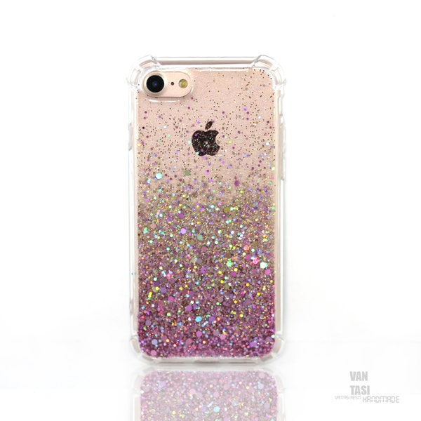 Pink Gold sparkle Glitter For Iphone 13 Mini case Iphone 13 Pro Max case Iphone 11 Pro max case Google Pixel 5A case Google Pixel 6 Pro case