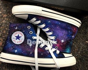 Custom Galaxy Sneakers, Custom Galaxy Converse, Galaxy Painted Converse, Galaxy Painted Shoes, Galaxy Design Shoes, Galaxy Painted Sneakers