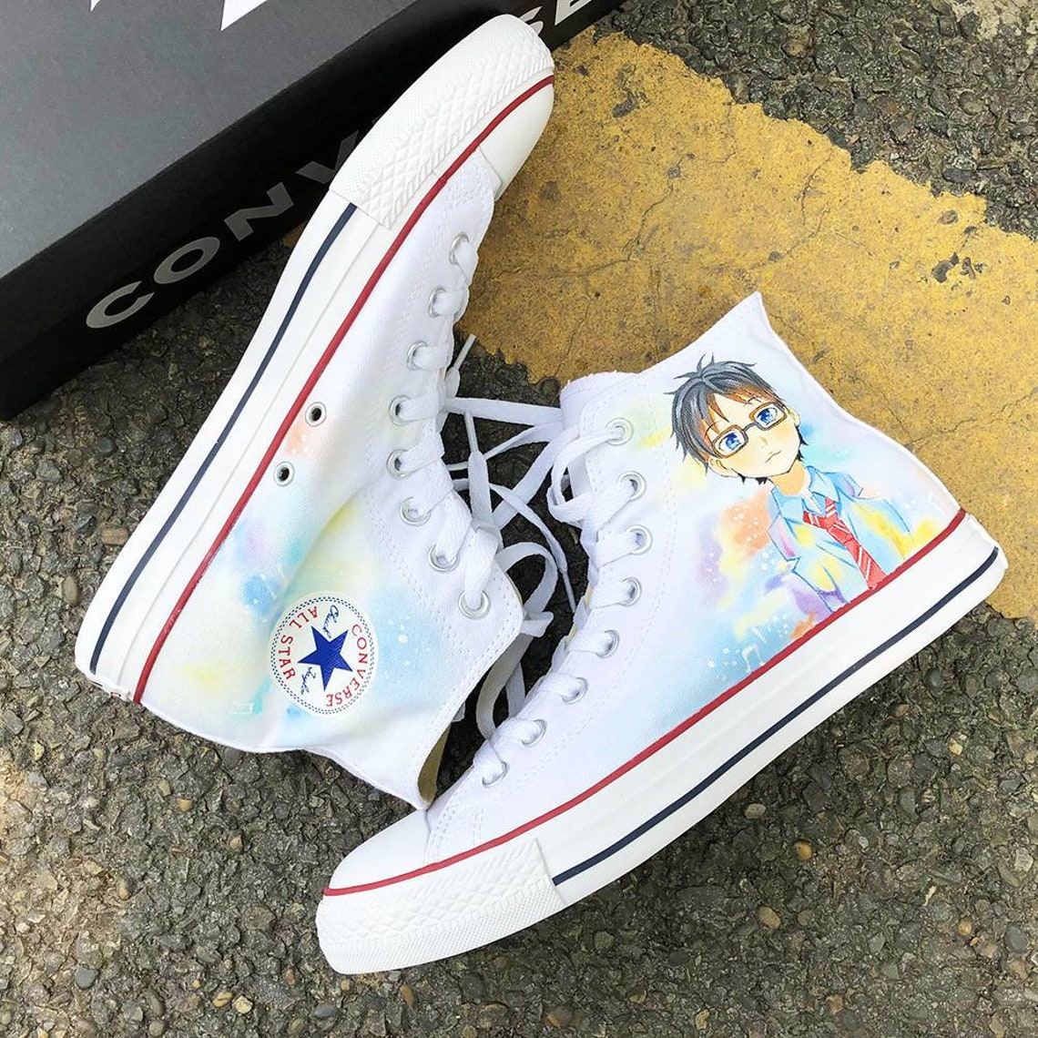 Personalized Handpainted Anime Shoes Your Lie in April | Etsy