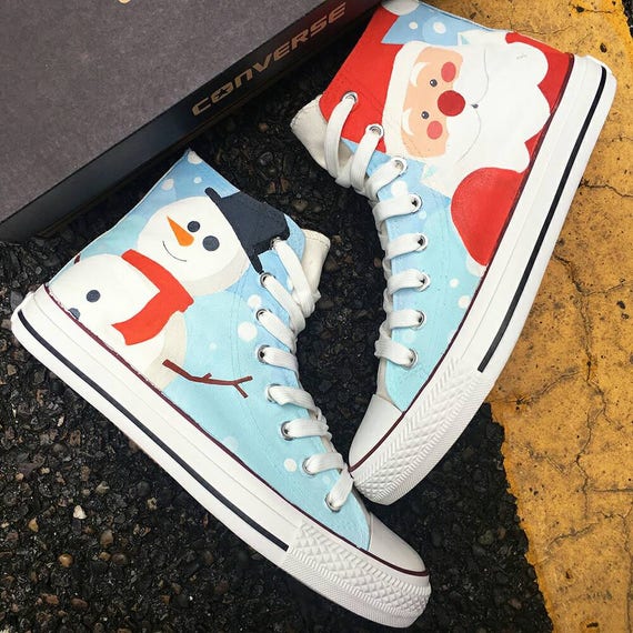 christmas converse shoes