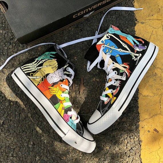 Custom Painted Dancing Monsters Converse, Custom Painted Dancing Monsters Sneakers, Dancing Monsters Painted Shoes, Dancing Monsters Party Custom Painted Dancing Monsters Converse, Custom Painted Dancing Monsters Sneakers, Dancing Monsters Painted Shoes, Dancing Monsters Party
