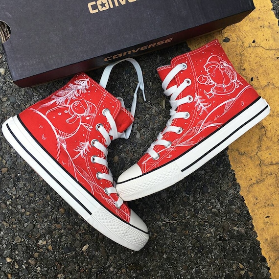 Custom Painted Christmas Converse 