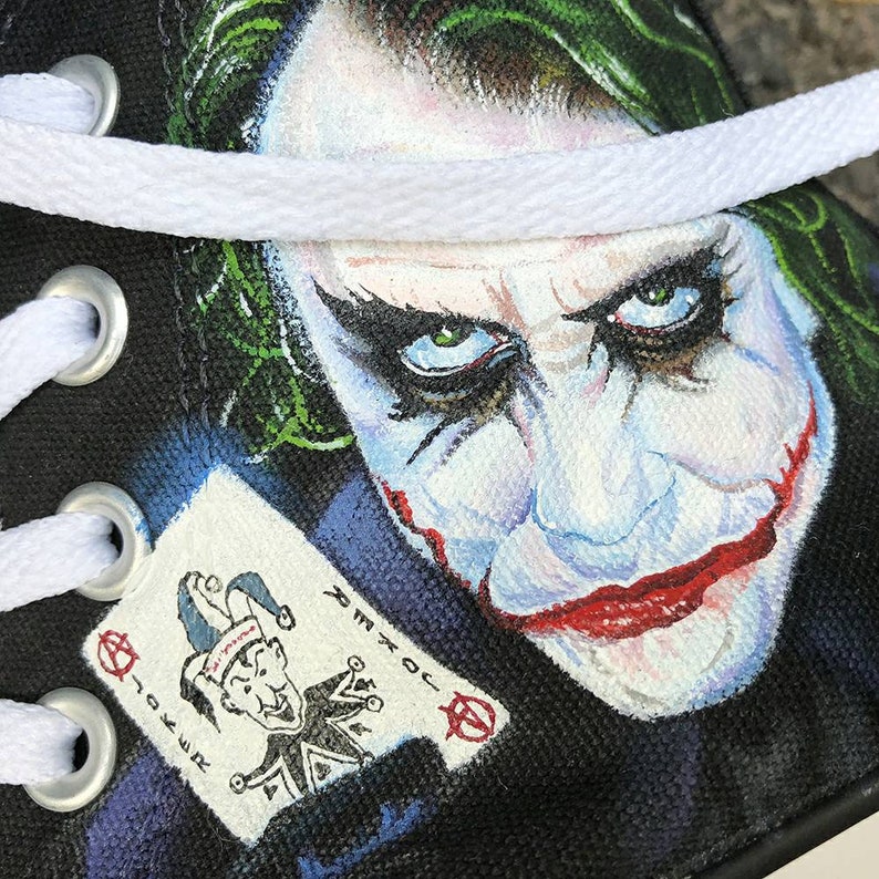 Custom Painted Joker Converse Personalized Handpainted Joker | Etsy