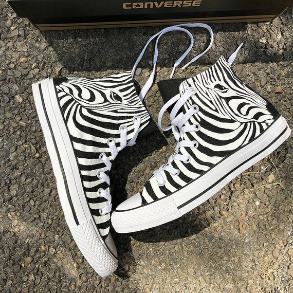 converse zebra print shoes