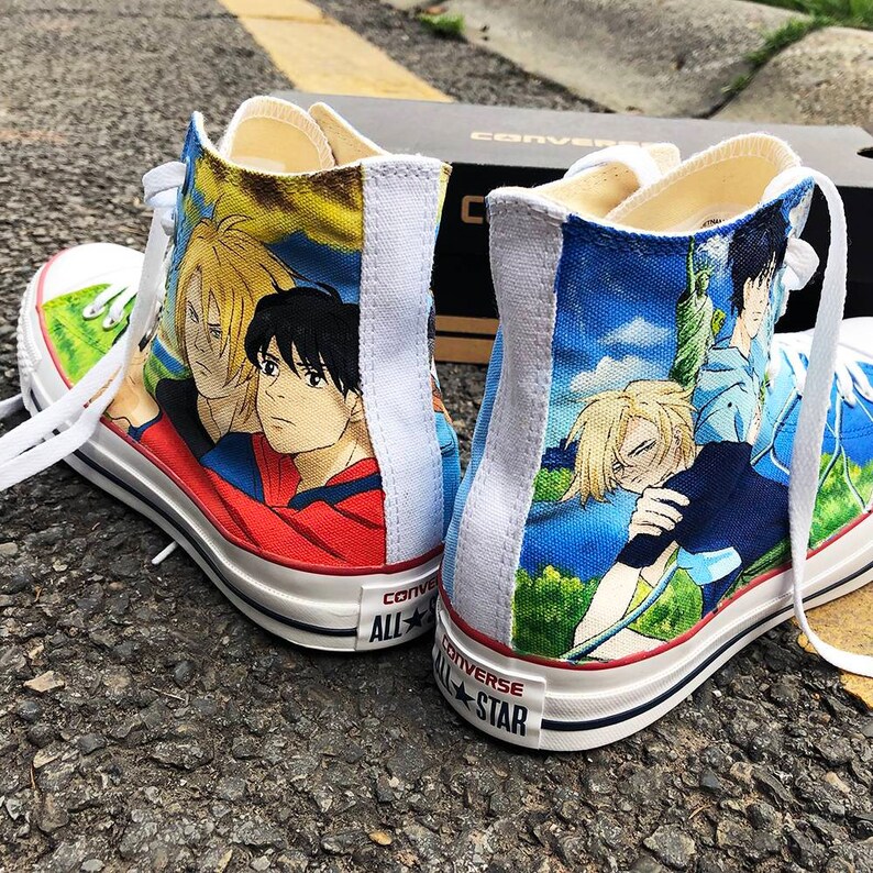 Banana Fish Painted Anime Converse Custom Painted Anime Girl Etsy