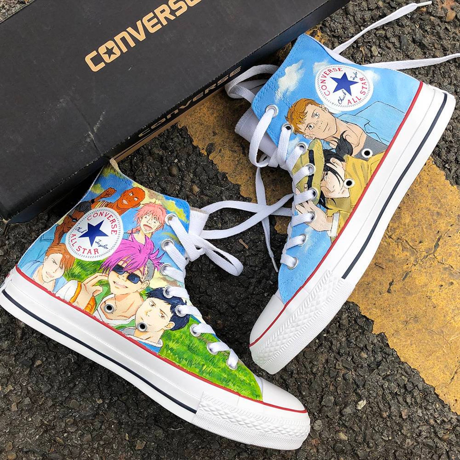 Banana Fish Painted Anime Converse Custom Painted Anime Girl Etsy