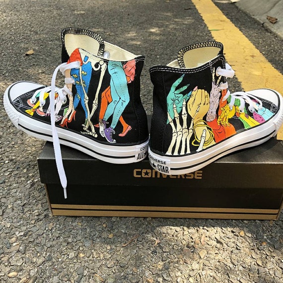 Custom Painted Dancing Monsters Converse, Custom Painted Dancing Monsters Sneakers, Dancing Monsters Painted Shoes, Dancing Monsters Party Custom Painted Dancing Monsters Converse, Custom Painted Dancing Monsters Sneakers, Dancing Monsters Painted Shoes, Dancing Monsters Party