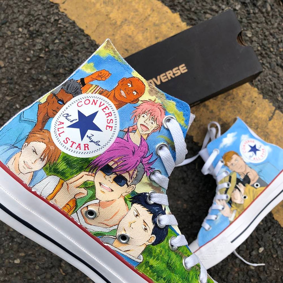 Banana Fish Painted Anime Converse Custom Painted Anime Girl Etsy