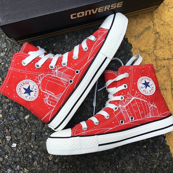 Custom Painted Christmas Shoes, Custom Christmas Converse, Santa Claus Shoes, Christmas Design Gift Shoes, Custom Painted Christmas Sneakers Custom Painted Christmas Shoes, Custom Christmas Converse, Santa Claus Shoes, Christmas Design Gift Shoes, Custom Painted Christmas Sneakers
