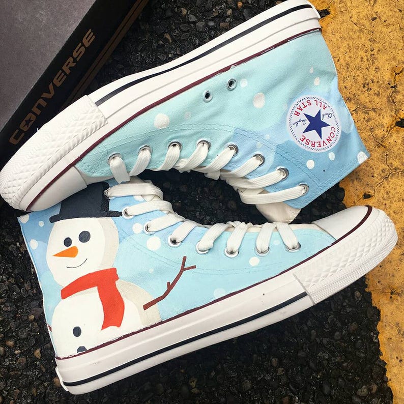 Custom Painted Christmas Shoes, Custom Christmas Converse, Santa Claus Shoes, Christmas Design Gift Shoes, Custom Painted Christmas Sneakers Custom Painted Christmas Shoes, Custom Christmas Converse, Santa Claus Shoes, Christmas Design Gift Shoes, Custom Painted Christmas Sneakers