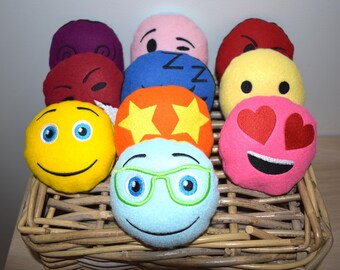 Digital Embroidery Design Emoji - Full Set of Emoji Softie Stuffies