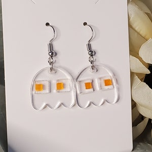 Clear Acrylic Retro Gaming Earring