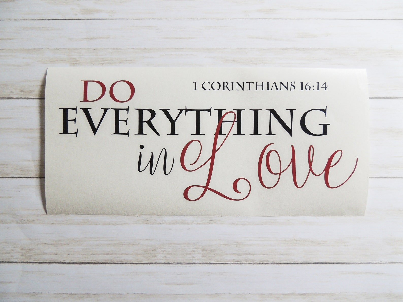 Do Everything in Love Wall Art Love Wall Decal Bible Verse Etsy