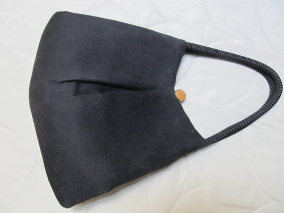 Coblentz original handbag Black melton wool with … - image 1